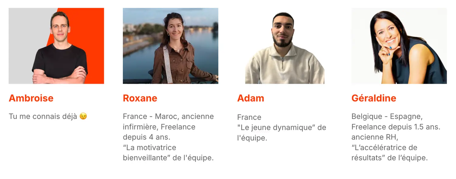 Équipe appels candidature Freemote